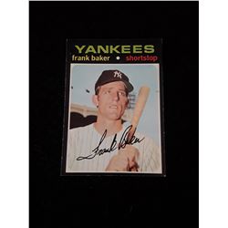 1971 Topps New York Yankees Frank Baker