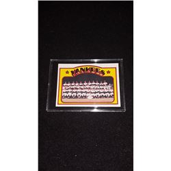 1972 Topps New York Yankees Team Card