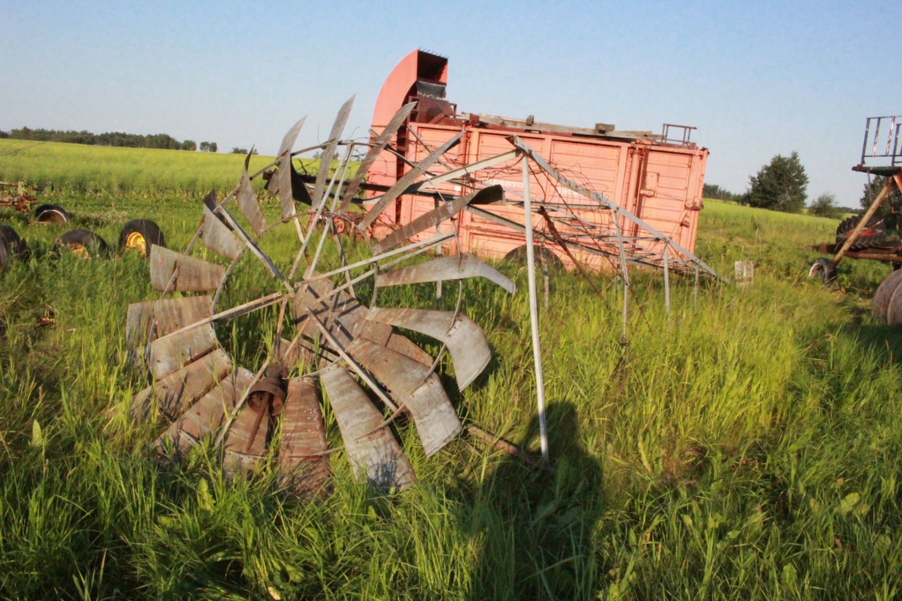 Windmill Frame with Blades and Tail Fins