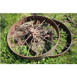 2 Old Steel Wheels