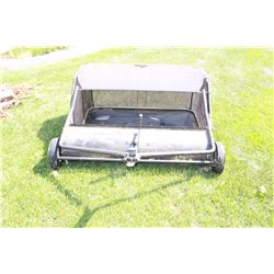 Grass Sweep & a Large Table/Patio Umbrella