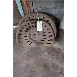Massey Harris Metal Implement Seat & 1 Other Implement Seat