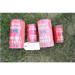 Blue Ribbons Tins (4)
