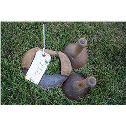 Hog Scrapers (2) and a Hide Knife