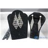 Image 10 : Chandelier Style Earrings w/Stands - Bid Price x7