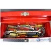 Image 5 : Red Metal Beach Tool Box w/Assorted Tools