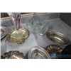 Image 9 : Vintage Hat Box w/Silver, Glass, Records & Collector Spoons