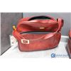 Image 2 : Set of (3) Red Leather First Class Suitcases