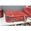 Image 4 : Set of (3) Red Leather First Class Suitcases