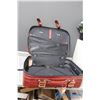 Image 9 : Set of (3) Red Leather First Class Suitcases