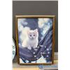 Image 8 : (5) Pieces of Wall Decor - Cat Clock, Bird Thermometer
