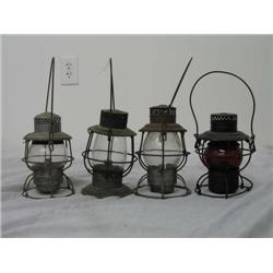 4 old Adlake & Dietz lanterns