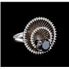 Image 1 : 2.85 ctw Black Diamond Ring - 14KT White Gold