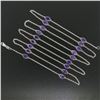 Image 5 : 14k White Gold 19.72 ctw 18 Station Oval Amethyst by the Yard 38" Chain Necklace