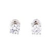 Image 1 : 1.10 ctw Diamond Stud Earrings - 14KT White Gold