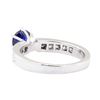 Image 3 : 1.17 ctw Blue Sapphire And Diamond Ring - 14KT White Gold