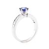 Image 4 : 1.17 ctw Blue Sapphire And Diamond Ring - 14KT White Gold
