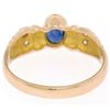 Image 4 : Vintage 18kt Rose Gold 0.68 ctw Sapphire and Diamond Ring