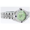 Image 5 : Rolex Ladies Stainless Steel Green Diamond & Sapphire Datejust Wristwatch