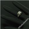 Image 5 : Antique Art Deco 18kt White Gold 0.65 ctw European Diamond and Sapphire Ring
