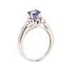 Image 4 : 1.15 ctw Blue Sapphire and Diamond Ring - 14KT White Gold
