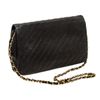 Image 3 : Chanel Black Calfskin Leather Vintage Diagonal Quilted Flap Shoulder Bag