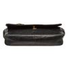 Image 5 : Chanel Black Calfskin Leather Vintage Diagonal Quilted Flap Shoulder Bag