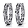 Image 1 : 14K White Gold 0.75CTW Diamond Earrings, (SI1/F-G)