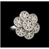 Image 1 : 14KT White Gold 2.02 ctw Diamond Ring