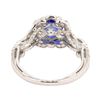 Image 3 : 1.36 ctw Sapphire and Diamond Ring - 18KT White Gold