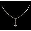 Image 1 : 14KT White Gold 1.03 ctw Diamond Necklace