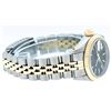 Image 9 : Rolex Ladies 2 Tone Yellow Gold Gold Black Tapestry Fluted Bezel Datejust Wristw