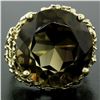 Image 6 : Estate 14kt Yellow Gold 14.13 ctw Smoky Topaz and Open Work Coral Reef Ring