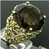 Image 7 : Estate 14kt Yellow Gold 14.13 ctw Smoky Topaz and Open Work Coral Reef Ring