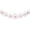 Image 2 : 0.78 ctw Diamond and South Sea Pearl Necklace - 14KT White Gold