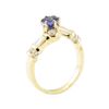 Image 4 : 1.40 ctw Blue Sapphire And Diamond Ring - 14KT Yellow Gold