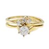 Image 2 : 0.65 ctw Diamond Ring & Wedding Band - 14KT Yellow Gold