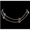 Image 1 : 11.61 ctw Diamond Necklace - 18KT White Gold