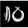 Image 2 : 0.60 ctw Diamond Earrings - 14KT White Gold