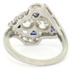 Image 5 : Antique Art Deco Milgrain Platinum 1.69 ctw Old European Rose Cut Diamond Ring