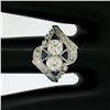 Image 8 : Antique Art Deco Milgrain Platinum 1.69 ctw Old European Rose Cut Diamond Ring