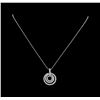 Image 2 : 14KT White Gold 1.35 ctw Diamond Pendant With Chain