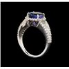 Image 4 : 14KT White Gold 3.68 ctw Tanzanite and Diamond Ring
