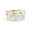Image 1 : 0.52 ctw Diamond Wide Band - 14KT Yellow And White Gold