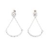 Image 1 : 0.51 ctw Diamond Dangle Crescent Earrings - 10KT White Gold