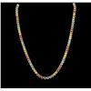Image 2 : 33.56 ctw Multi Color Sapphire Necklace - 14KT White Gold