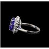 Image 3 : 14KT White Gold 6.78 ctw Tanzanite and Diamond Ring