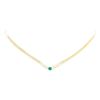 Image 1 : 1.00 ctw Emerald And Diamond Necklace - 14KT Yellow Gold
