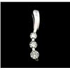 Image 1 : 1.00 ctw Diamond Pendant - 14KT White Gold
