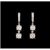 Image 1 : 14KT White Gold 1.19 ctw Diamond Earrings